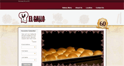 Desktop Screenshot of elgallobakery.com