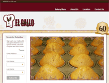 Tablet Screenshot of elgallobakery.com